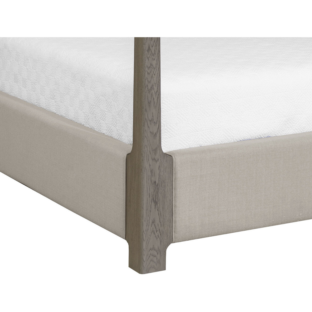 Danette Zenith Taupe Grey Canopy Bed, King